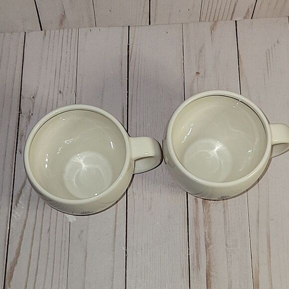 2 STARBUCKS BARISTA Abbey Band Steaming Coffee Mug 12OZ 2003 Vintage - Picture 3 of 7